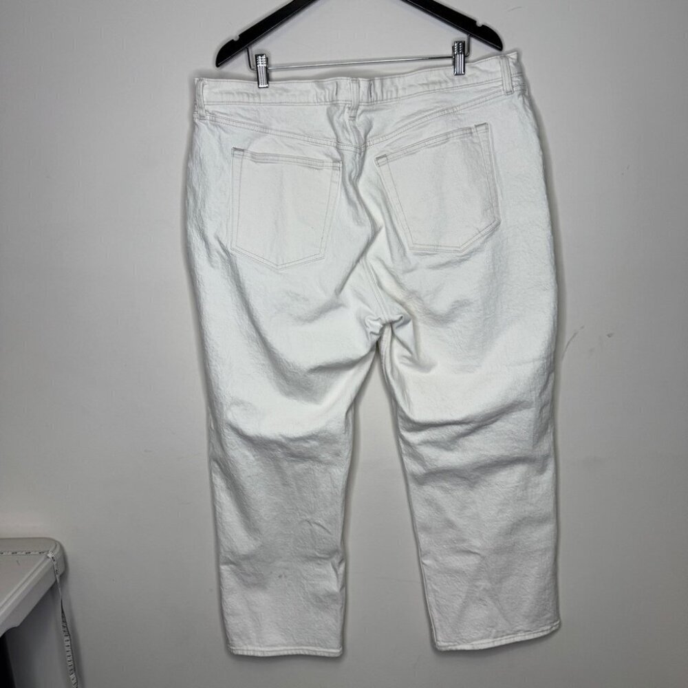 Abercrombie & Fitch Curve Love Mid Rise Baggy Jean Cream Plus Size 34 18 - Picture 5 of 14